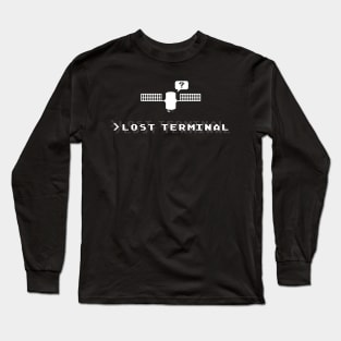 Lost Terminal Logo (white) Long Sleeve T-Shirt